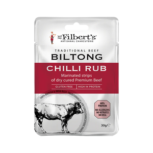 Traditional Beef Biltong 30g - Chilli Rub