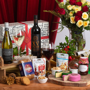 Northumbrian Christmas Cheese and Wine Party Hamper